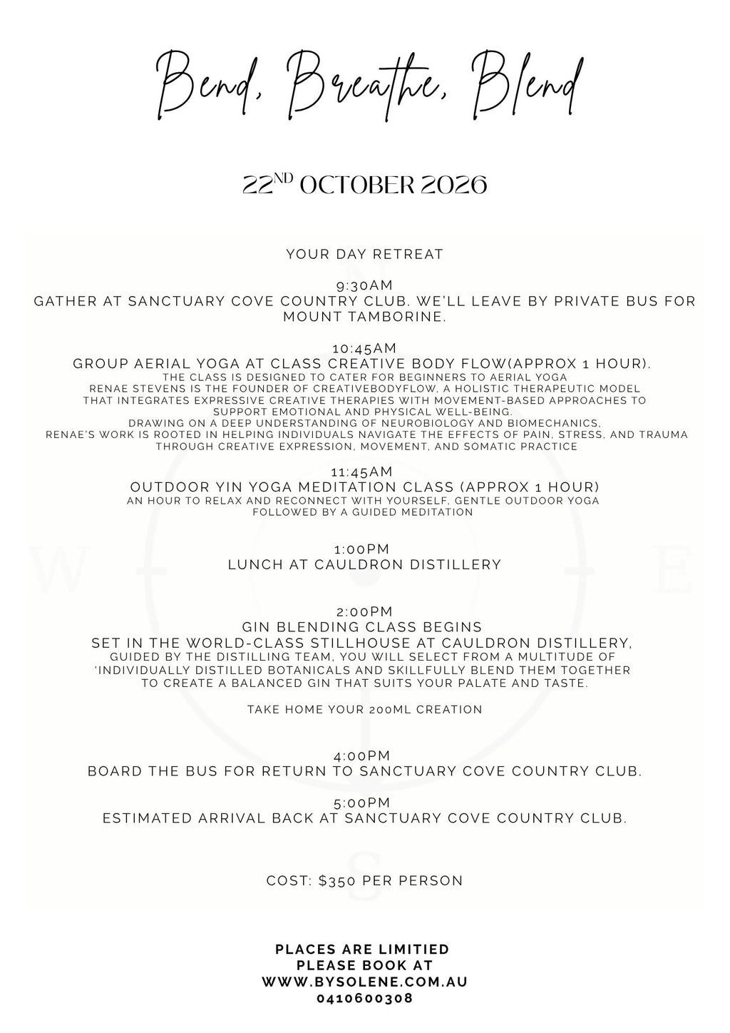 Retreat 2. Thursday 22nd October 2026