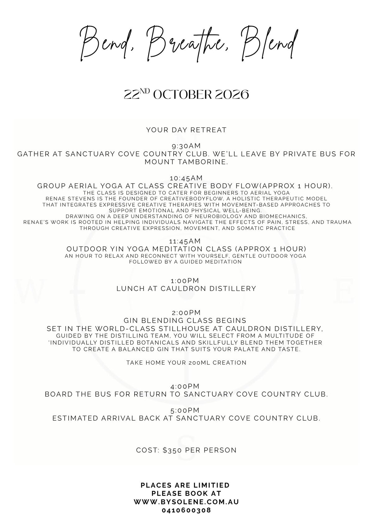 Retreat 2. Thursday 22nd October 2026