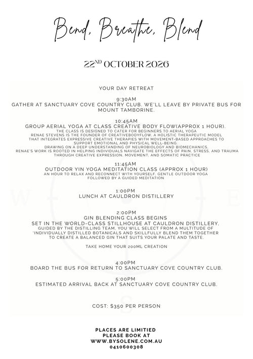 Retreat 2. Thursday 22nd October 2026